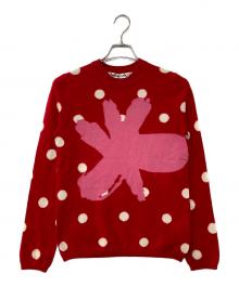 COMME des GARCONS（コムデギャルソン）の古着「縮絨ニット」｜レッド