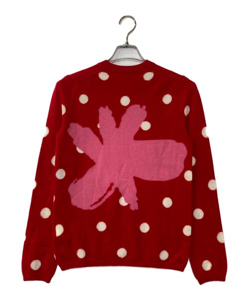 COMME des GARCONS（コムデギャルソン）COMME des GARCONS (コムデギャルソン) 縮絨ニット レッド サイズ:XSの古着・服飾アイテム