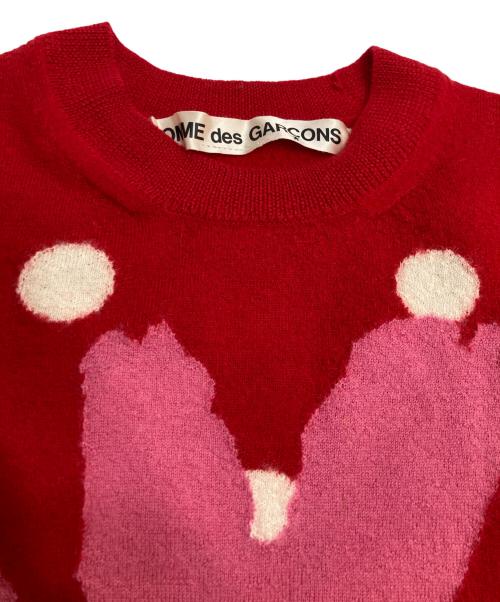COMME des GARCONS（コムデギャルソン）COMME des GARCONS (コムデギャルソン) 縮絨ニット レッド サイズ:XSの古着・服飾アイテム