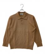 COMME des GARCONS HOMMEコムデギャルソン オム）の古着「カシミヤ ニットポロシャツ」｜キャメル