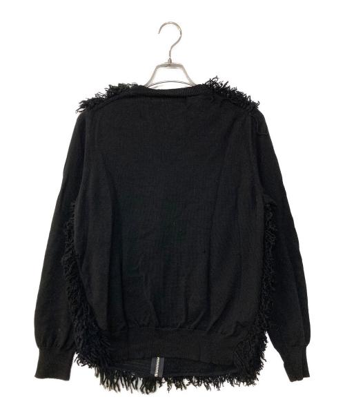 COMME des GARCONS HOMME PLUS（コムデギャルソンオムプリュス）COMME des GARCONS HOMME PLUS (コムデギャルソンオムプリュス) ジップアップ フリンジ カーディガン ブラック サイズ:Mの古着・服飾アイテム