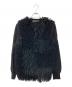 COMME des GARCONS HOMME PLUS（コムデギャルソンオムプリュス）の古着「ジップアップ フリンジ カーディガン」｜ブラック