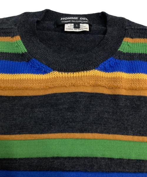 COMME des GARCONS HOMME DEUX（コムデギャルソン オム ドゥ）COMME des GARCONS HOMME DEUX (コムデギャルソン オム ドゥ) ボーダーニット マルチカラー サイズ:Sの古着・服飾アイテム