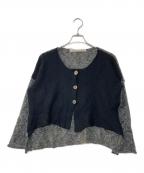 COMME des GARCONSコムデギャルソン）の古着「切替カーディガン」｜ブラック×グレー