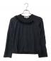 COMME des GARCONS COMME des GARCONS（コムデギャルソン コムデギャルソン）の古着「ウール フリル リボン装飾 クルーネックニット」｜ブラック