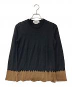 COMME des GARCONS COMME des GARCONSコムデギャルソン コムデギャルソン）の古着「ブリーチダイ デザインニット」｜ブラック×ブラウン