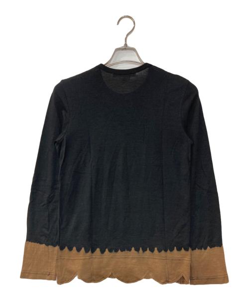 COMME des GARCONS COMME des GARCONS（コムデギャルソン コムデギャルソン）COMME des GARCONS COMME des GARCONS (コムデギャルソン コムデギャルソン) ブリーチダイ デザインニット ブラック×ブラウン サイズ:Mの古着・服飾アイテム