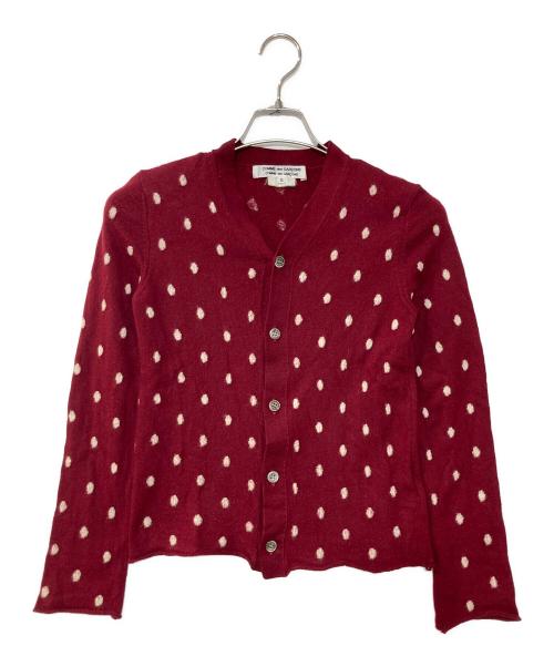 COMME des GARCONS COMME des GARCONS（コムデギャルソン コムデギャルソン）COMME des GARCONS COMME des GARCONS (コムデギャルソン コムデギャルソン) ドット カーディガン レッド サイズ:Sの古着・服飾アイテム