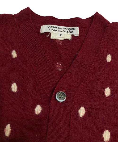 COMME des GARCONS COMME des GARCONS（コムデギャルソン コムデギャルソン）COMME des GARCONS COMME des GARCONS (コムデギャルソン コムデギャルソン) ドット カーディガン レッド サイズ:Sの古着・服飾アイテム