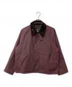 Barbourバブアー）の古着「TRANSPORT ワックス ショート ジャケット」｜ボルドー