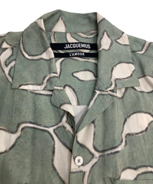 jacquemus（ジャックムス）jacquemus (ジャックムス) 総柄シャツ グリーン サイズ:46の古着・服飾アイテム