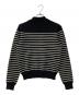 CELINE (セリーヌ) 'marin' sweater in wool ショルダーボタンボーダーニット ホワイト×ブラック サイズ:S：30000円