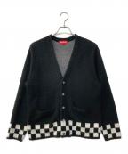 SUPREMEシュプリーム）の古着「Brushed Checkerboard Cardigan/ブラッシュド チェッカーボード カーディガン」｜ブラック