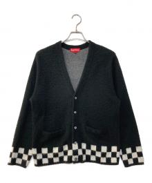 SUPREME（シュプリーム）の古着「Brushed Checkerboard Cardigan/ブラッシュド チェッカーボード カーディガン」｜ブラック