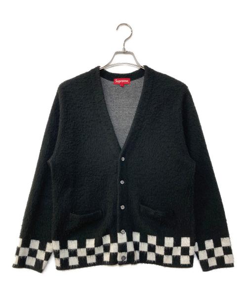 SUPREME（シュプリーム）Supreme (シュプリーム) Brushed Checkerboard Cardigan/ブラッシュド チェッカーボード カーディガン ブラック サイズ:Sの古着・服飾アイテム