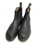 BLUND STONEブランドストーン）の古着「ELASTIC SIDED BROGUE BOOT エラスティック サイド ブローグ ブーツ」｜ブラック