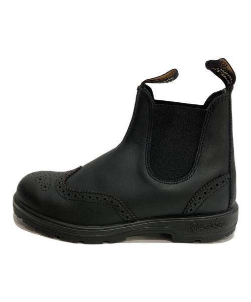 BLUND STONE（ブランドストーン）BLUND STONE (ブランドストーン) ELASTIC SIDED BROGUE BOOT エラスティック サイド ブローグ ブーツ ブラック サイズ:7の古着・服飾アイテム