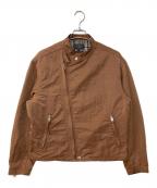 BEAMS PLUSビームスプラス）の古着「ナイロンサテンライダースジャケット」｜ブラウン