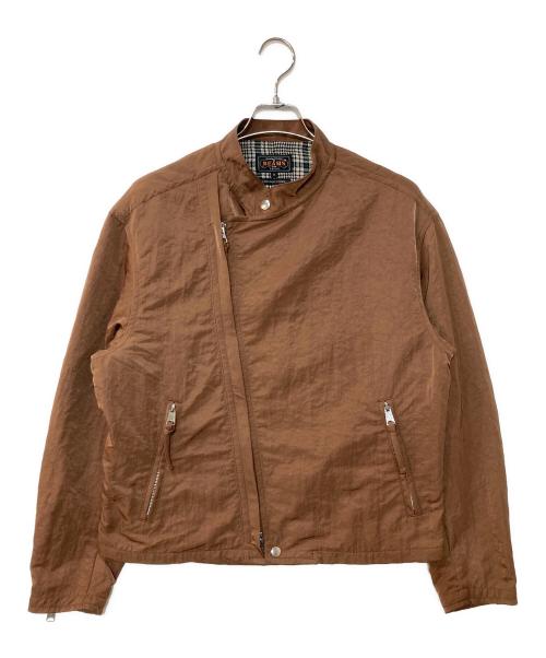 BEAMS PLUS（ビームスプラス）BEAMS PLUS (ビームスプラス) ナイロンサテンライダースジャケット ブラウン サイズ:Mの古着・服飾アイテム