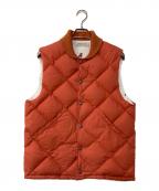 REMI RELIEF×BEAMS PLUSレミレリーフ×ビームスプラス）の古着「別注ダウンベスト」｜オレンジ