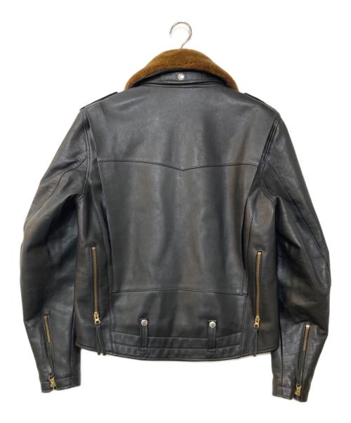 NUMERODUE（ヌメロドゥエ）NUMERODUE (ヌメロドゥエ) ムートンレザージャケット ブラック サイズ:50の古着・服飾アイテム