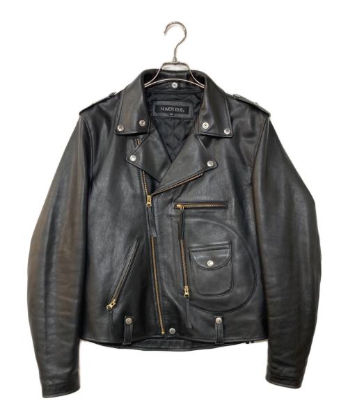 NUMERODUE（ヌメロドゥエ）NUMERODUE (ヌメロドゥエ) ムートンレザージャケット ブラック サイズ:50の古着・服飾アイテム