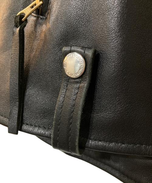 NUMERODUE（ヌメロドゥエ）NUMERODUE (ヌメロドゥエ) ムートンレザージャケット ブラック サイズ:50の古着・服飾アイテム