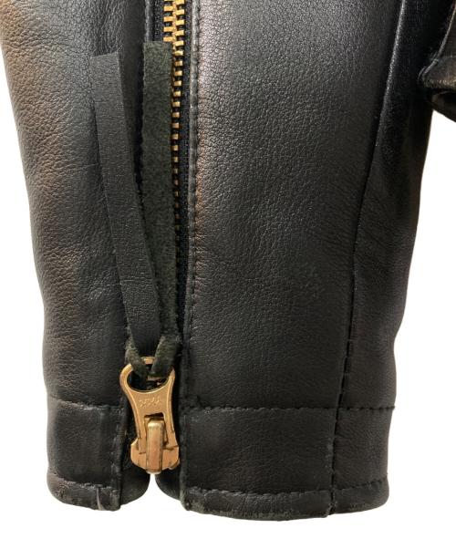 NUMERODUE（ヌメロドゥエ）NUMERODUE (ヌメロドゥエ) ムートンレザージャケット ブラック サイズ:50の古着・服飾アイテム