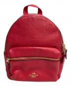 COACHコーチ）の古着「レザーミニリュック」｜レッド