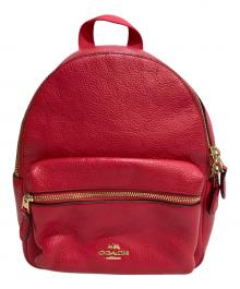 COACH（コーチ）の古着「レザーミニリュック」｜レッド