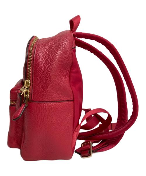 COACH（コーチ）COACH (コーチ) レザーミニリュック レッドの古着・服飾アイテム