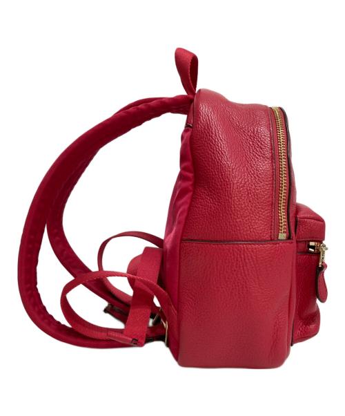 COACH（コーチ）COACH (コーチ) レザーミニリュック レッドの古着・服飾アイテム