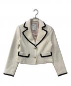 HER LIP TOハーリップトゥ）の古着「Wool-Blend Cropped Tweed Blazer」｜アイボリー