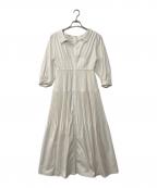 HER LIP TOハーリップトゥ）の古着「Pleated Open Shirt Dress」｜ホワイト