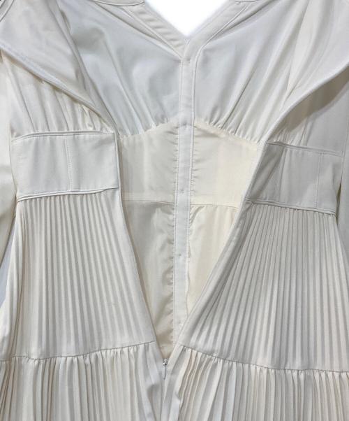 HER LIP TO（ハーリップトゥ）Her lip to (ハーリップトゥ) Pleated Open Shirt Dress ホワイト サイズ:Sの古着・服飾アイテム