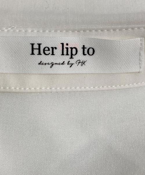 HER LIP TO（ハーリップトゥ）Her lip to (ハーリップトゥ) Pleated Open Shirt Dress ホワイト サイズ:Sの古着・服飾アイテム