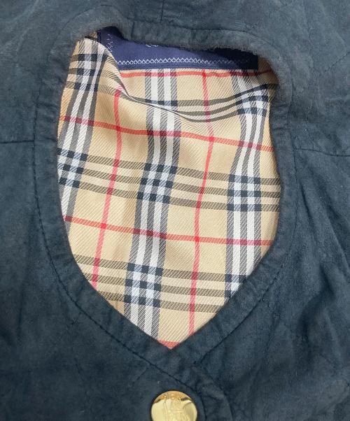 Burberry's（バーバリーズ）Burberry's (バーバリーズ) 金ボタン 裏ノバチェック キルティングベスト ブラック サイズ:40の古着・服飾アイテム