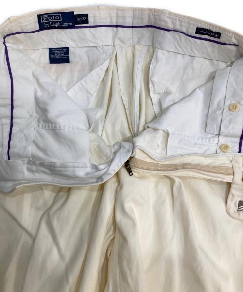 POLO RALPH LAUREN（ポロ・ラルフローレン）POLO RALPH LAUREN (ポロ・ラルフローレン) コットン チノトラウザー ホワイト サイズ:W32の古着・服飾アイテム