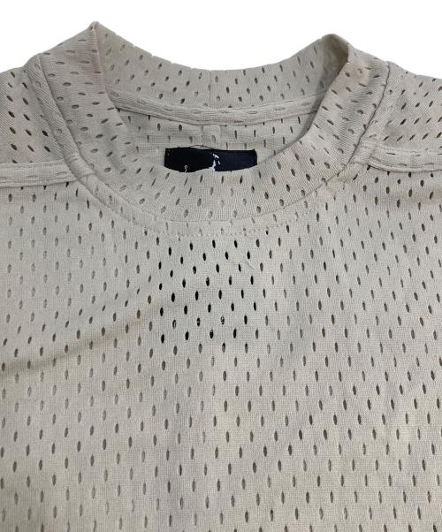 RICK OWENS（リックオウエンス）RICK OWENS (リックオウエンス) Champion (チャンピオン) Small Level Mesh Tee スモール レベル メッシュ Tシャツ ベージュ サイズ:XSの古着・服飾アイテム