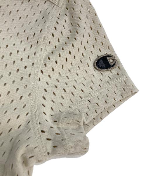 RICK OWENS（リックオウエンス）RICK OWENS (リックオウエンス) Champion (チャンピオン) Small Level Mesh Tee スモール レベル メッシュ Tシャツ ベージュ サイズ:XSの古着・服飾アイテム