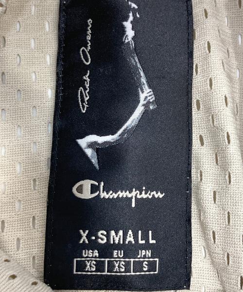 RICK OWENS（リックオウエンス）RICK OWENS (リックオウエンス) Champion (チャンピオン) Small Level Mesh Tee スモール レベル メッシュ Tシャツ ベージュ サイズ:XSの古着・服飾アイテム