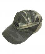 DIESELディーゼル）の古着「C-KADER Camo baseball cap with creased print」｜グリーン