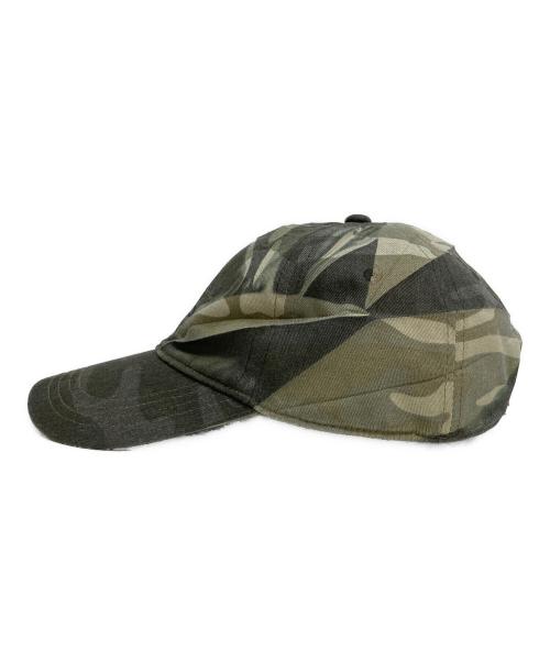 DIESEL（ディーゼル）DIESEL (ディーゼル) C-KADER Camo baseball cap with creased print グリーンの古着・服飾アイテム