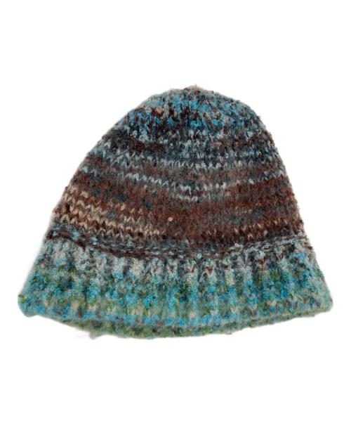 stussy（ステューシー）stussy (ステューシー) TEXTURED YARN SKULLCAP ブルーの古着・服飾アイテム