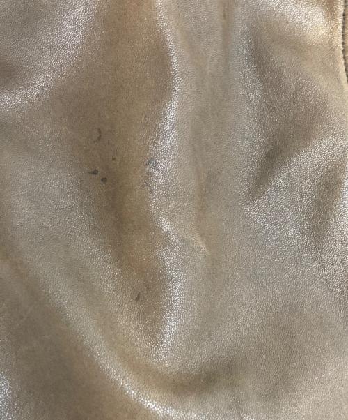 CHAPS（チャップス）CHAPS (チャップス) ロゴ刺繍スイング型レザージャケット ブラウン サイズ:Mの古着・服飾アイテム