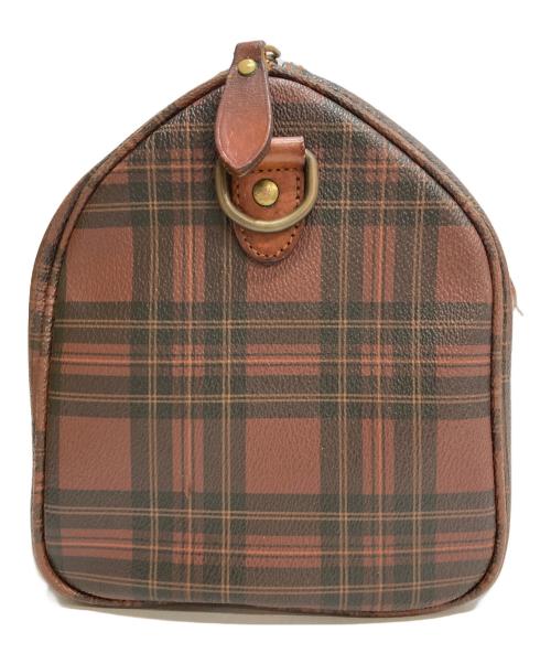 POLO RALPH LAUREN（ポロ・ラルフローレン）POLO RALPH LAUREN (ポロ・ラルフローレン) チェック柄ミニボストンバッグ ブラウンの古着・服飾アイテム