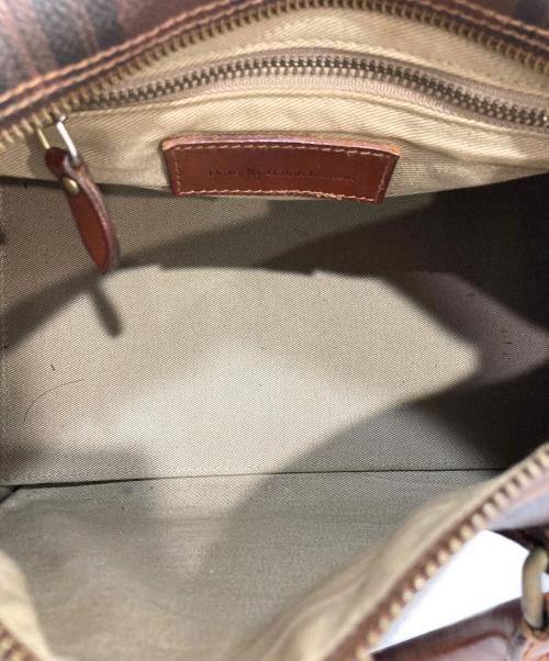 POLO RALPH LAUREN（ポロ・ラルフローレン）POLO RALPH LAUREN (ポロ・ラルフローレン) チェック柄ミニボストンバッグ ブラウンの古着・服飾アイテム