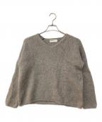 evam evaエヴァムエヴァ）の古着「alpaca wool v neck pullover」｜グレー