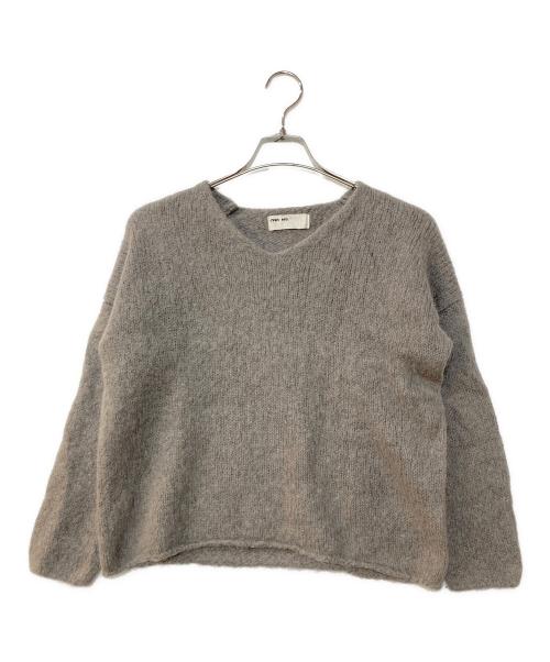 evam eva（エヴァムエヴァ）evam eva (エヴァムエヴァ) alpaca wool v neck pullover グレー サイズ:なしの古着・服飾アイテム
