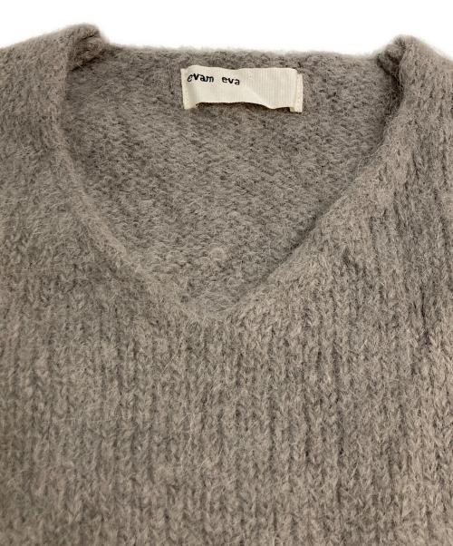 evam eva（エヴァムエヴァ）evam eva (エヴァムエヴァ) alpaca wool v neck pullover グレー サイズ:なしの古着・服飾アイテム